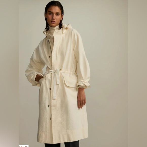 Everlane Jackets & Blazers - Everlane Women's Cream Cotton Utility Jacket Trench M